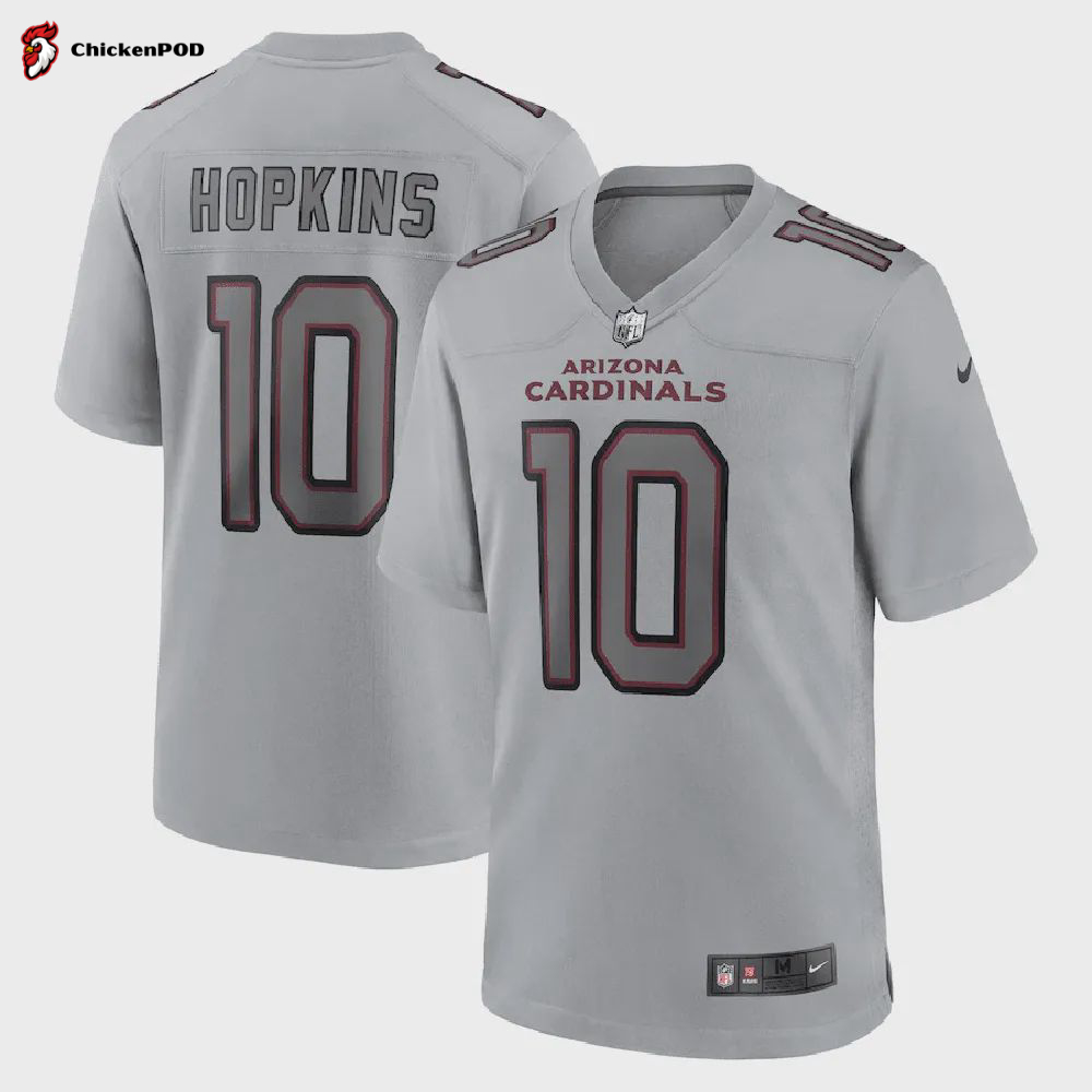 DeAndre Hopkins 10 Arizona Cardinals Men Atmosphere Fashion Game Jersey – Gray