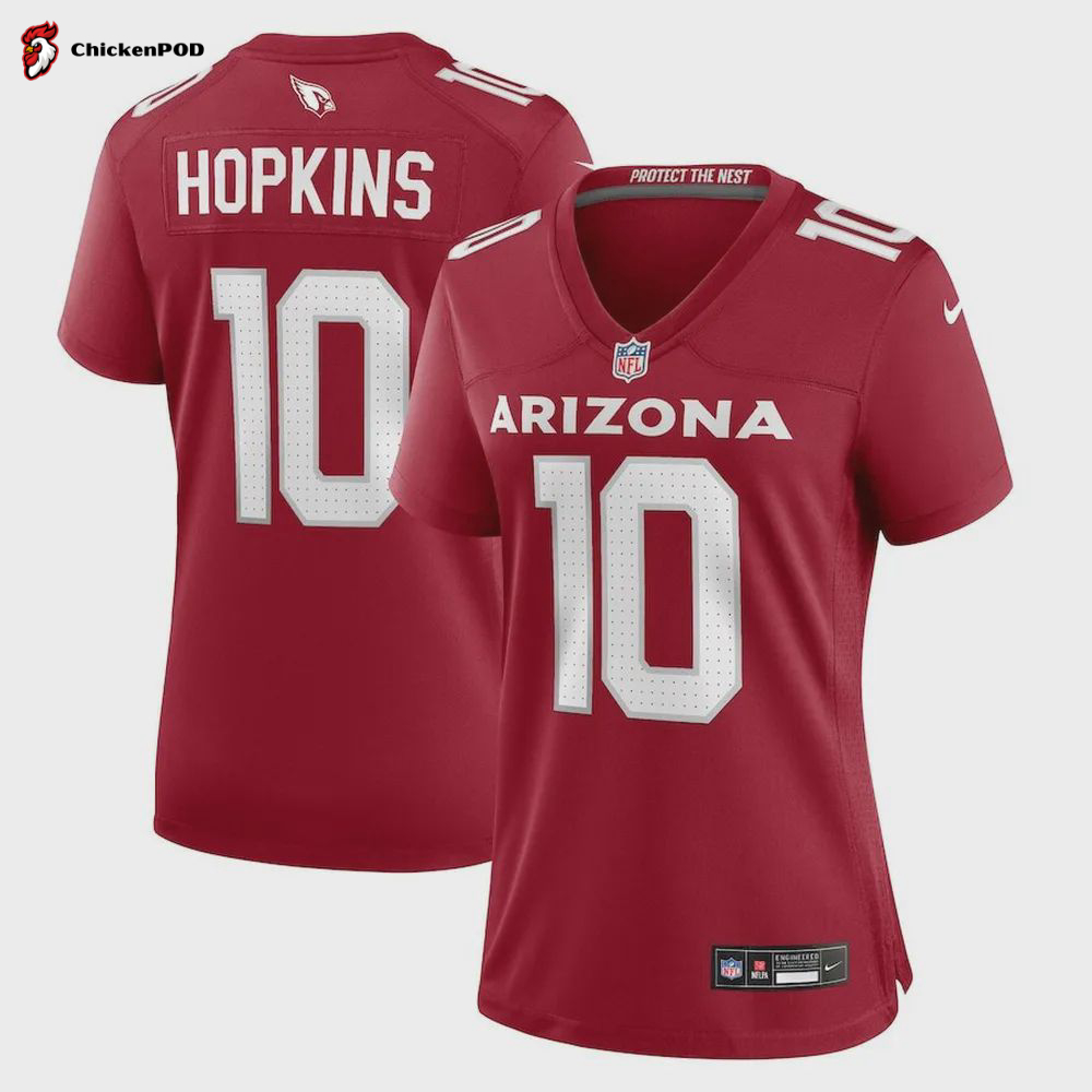 DeAndre Hopkins 10 Arizona Cardinals Women’s Game Player Jersey – White