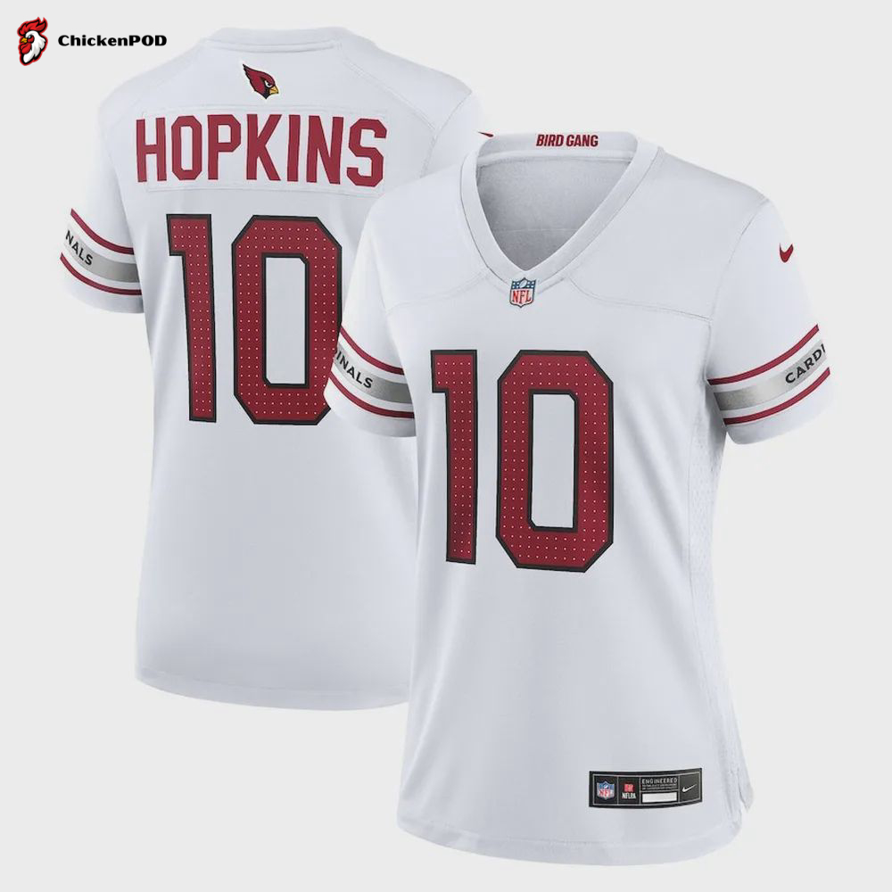 DeAndre Hopkins 10 Arizona Cardinals Women’s Game Player Jersey – White