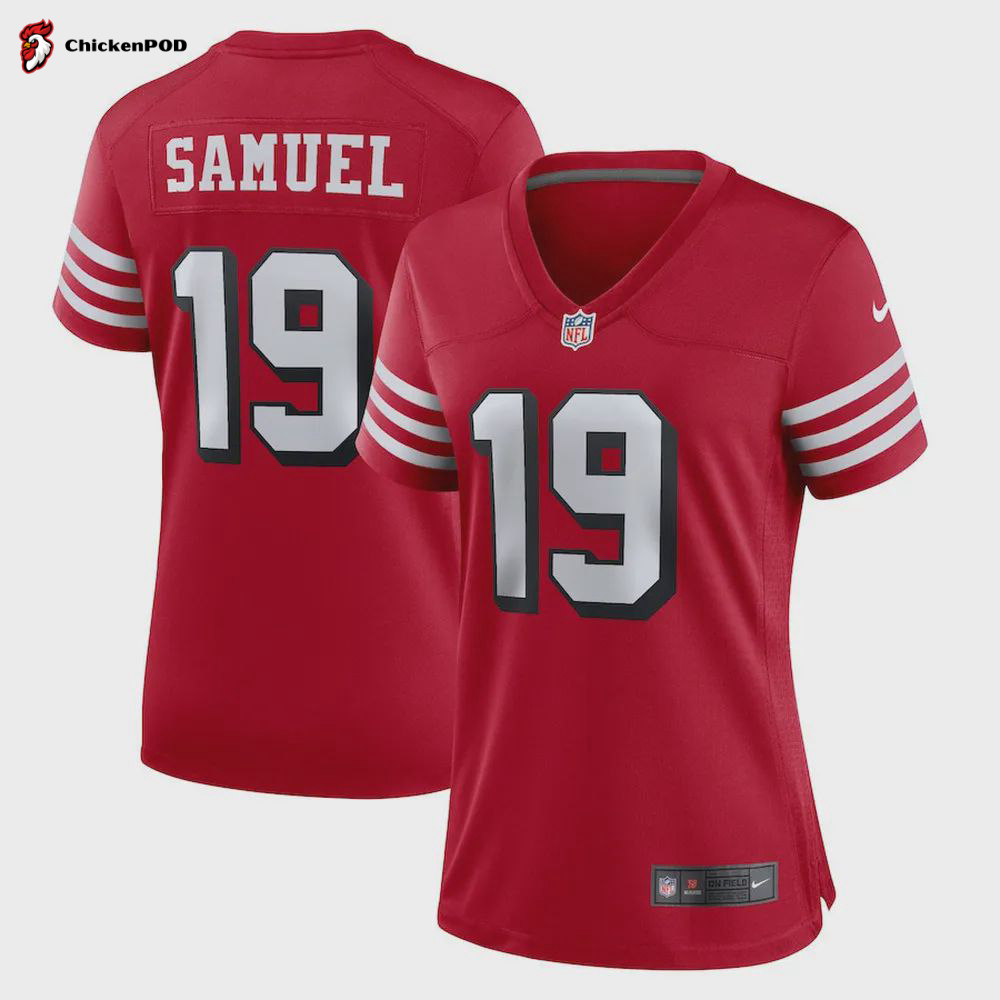 Deebo Samuel 19 San Francisco 49ers Women’s Alternate Team Game Jersey – Scarlet