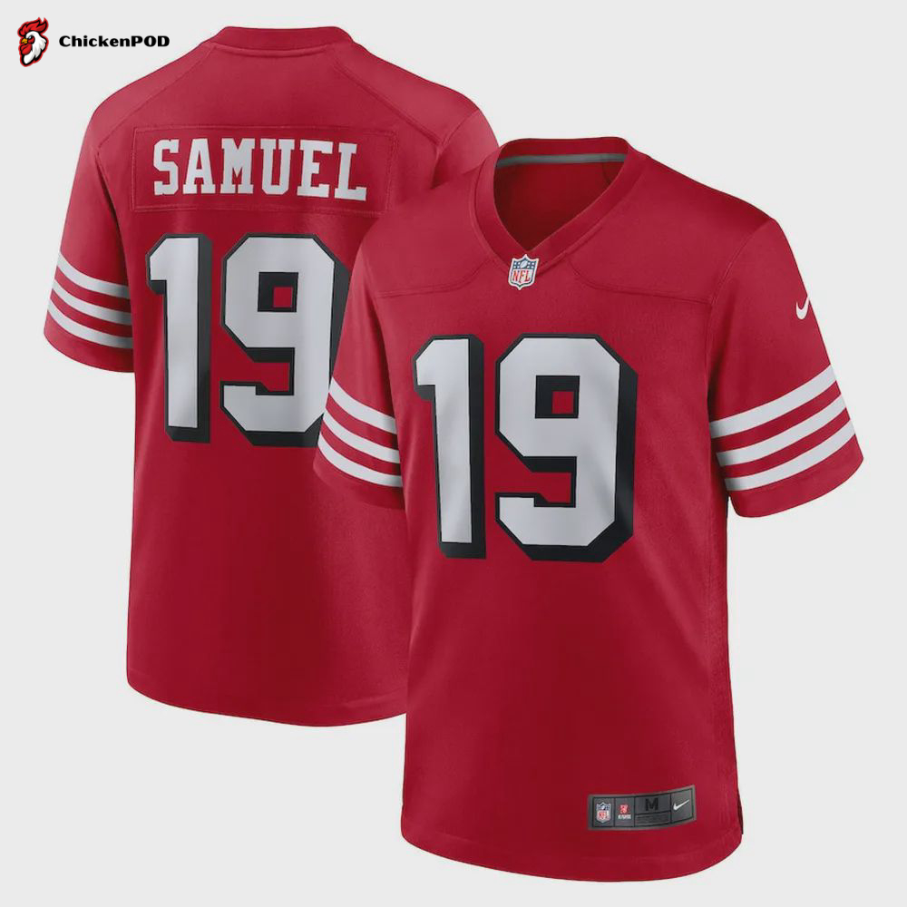 Deebo Samuel 19 San Francisco 49ers Women’s Alternate Team Game Jersey – Scarlet