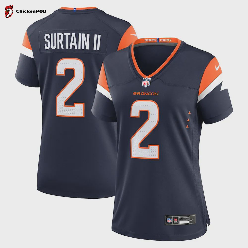 Denver Broncos Patrick Surtain II Women’s Player Game Jersey – Orange