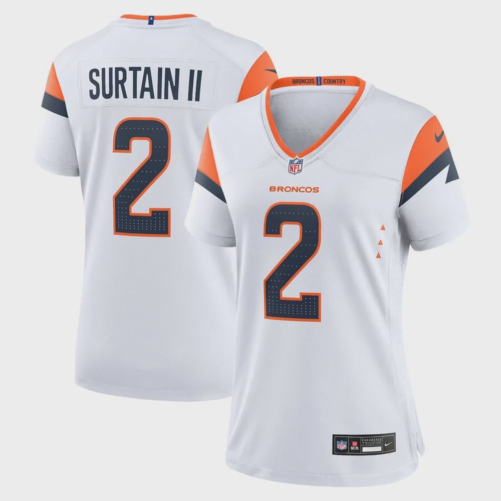 Denver Broncos Patrick Surtain II Women’s Player Game Jersey – White