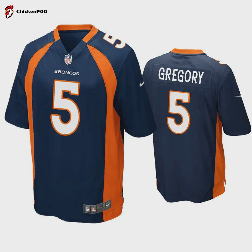 Denver Broncos Randy Gregory 5 Alternate Game Jersey – Navy Jersey