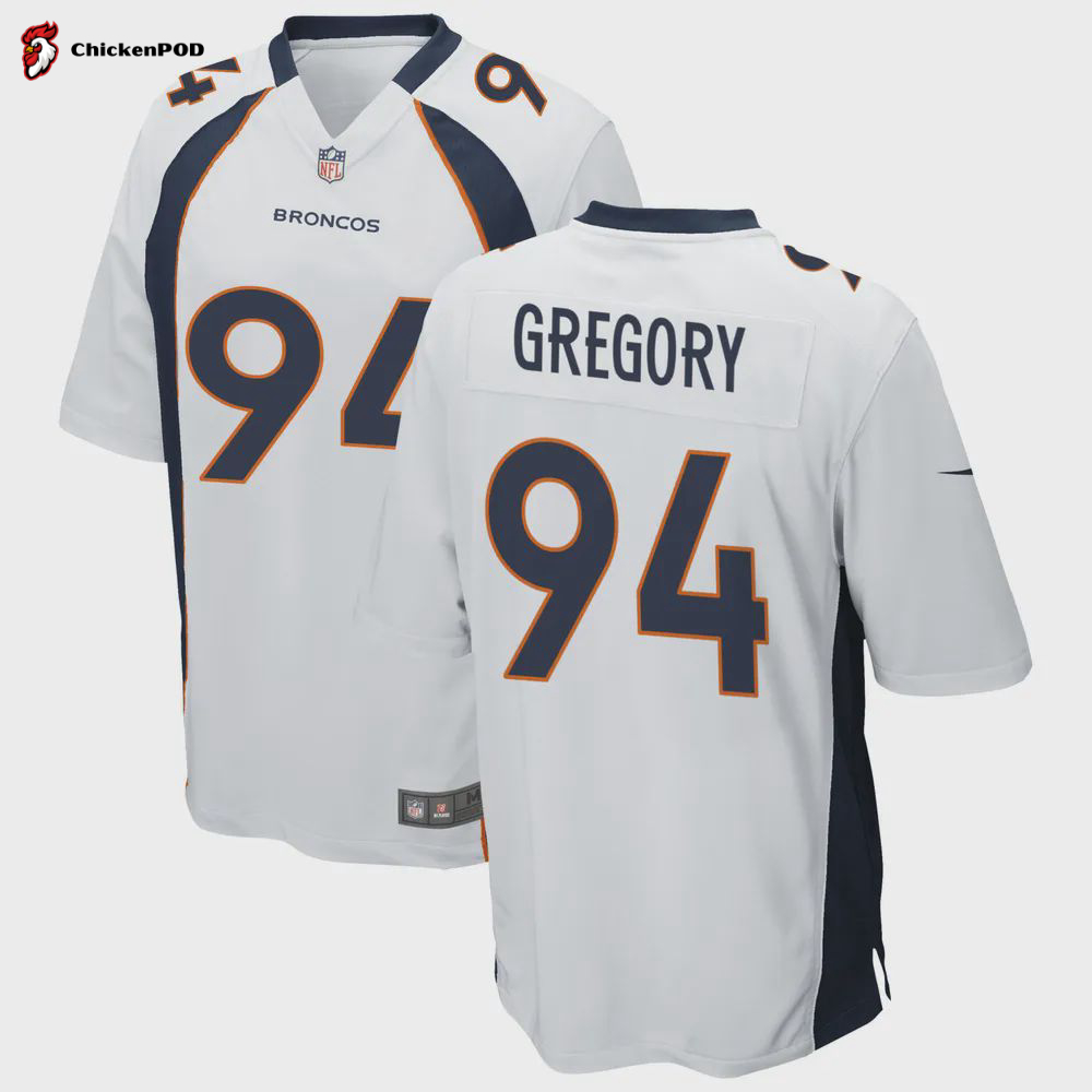 Denver Broncos Randy Gregory 94 Game Jersey – White Jersey