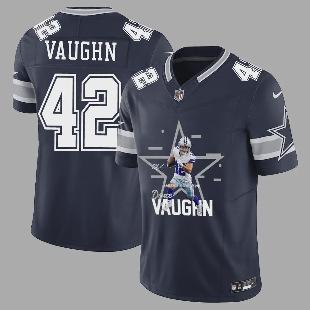 Deuce Vaughn 42 Dallas Cowboys Drive to Victory Game Jersey – Men, Navy