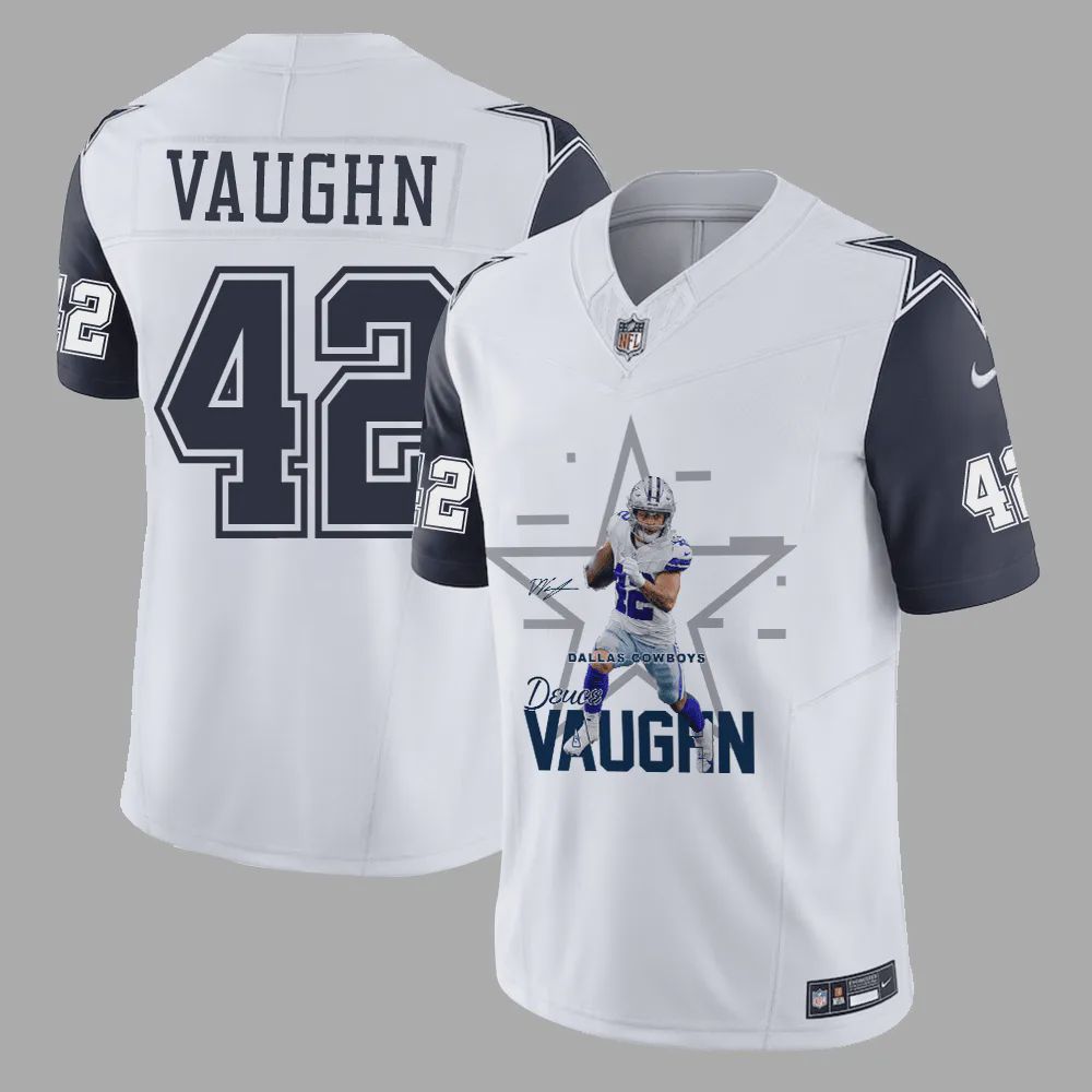 Deuce Vaughn 42 Dallas Cowboys Drive to Victory Game Jersey – Men, White