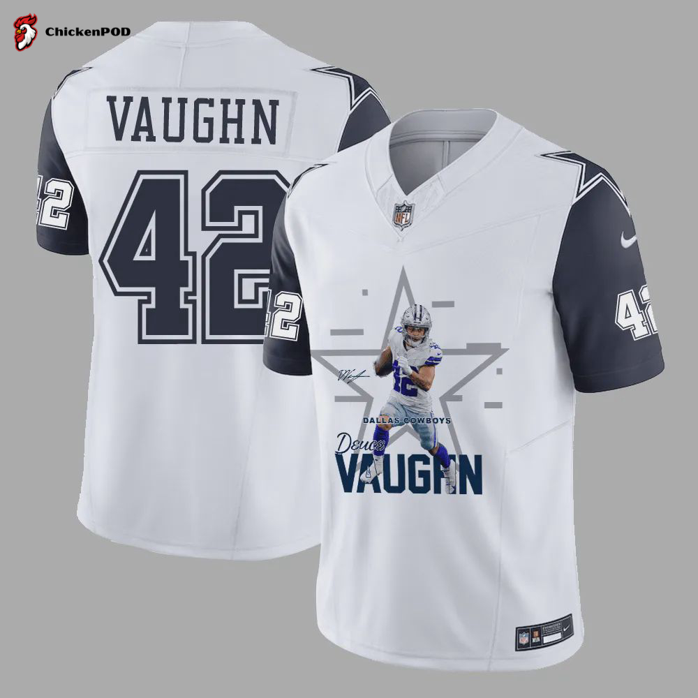 Deuce Vaughn 42 Dallas Cowboys Drive to Victory Game Jersey – Men, White