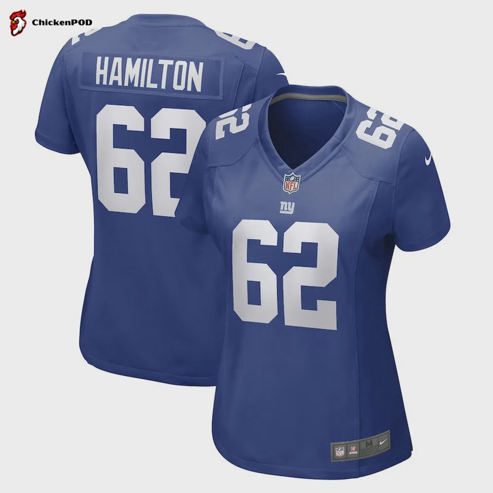 Devery Hamilton New York Giants Women’s Game Player Jersey – Royal