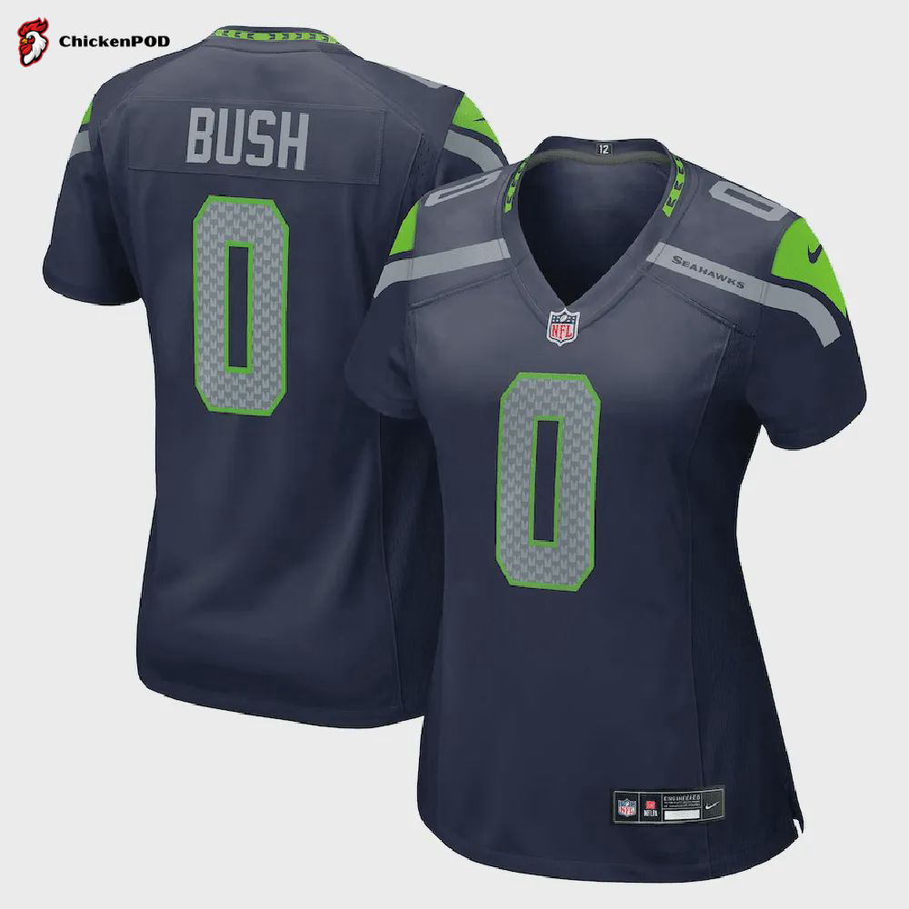 Devin Bush 0 Seattle Seahawks Women’s Game Jersey – College Navy