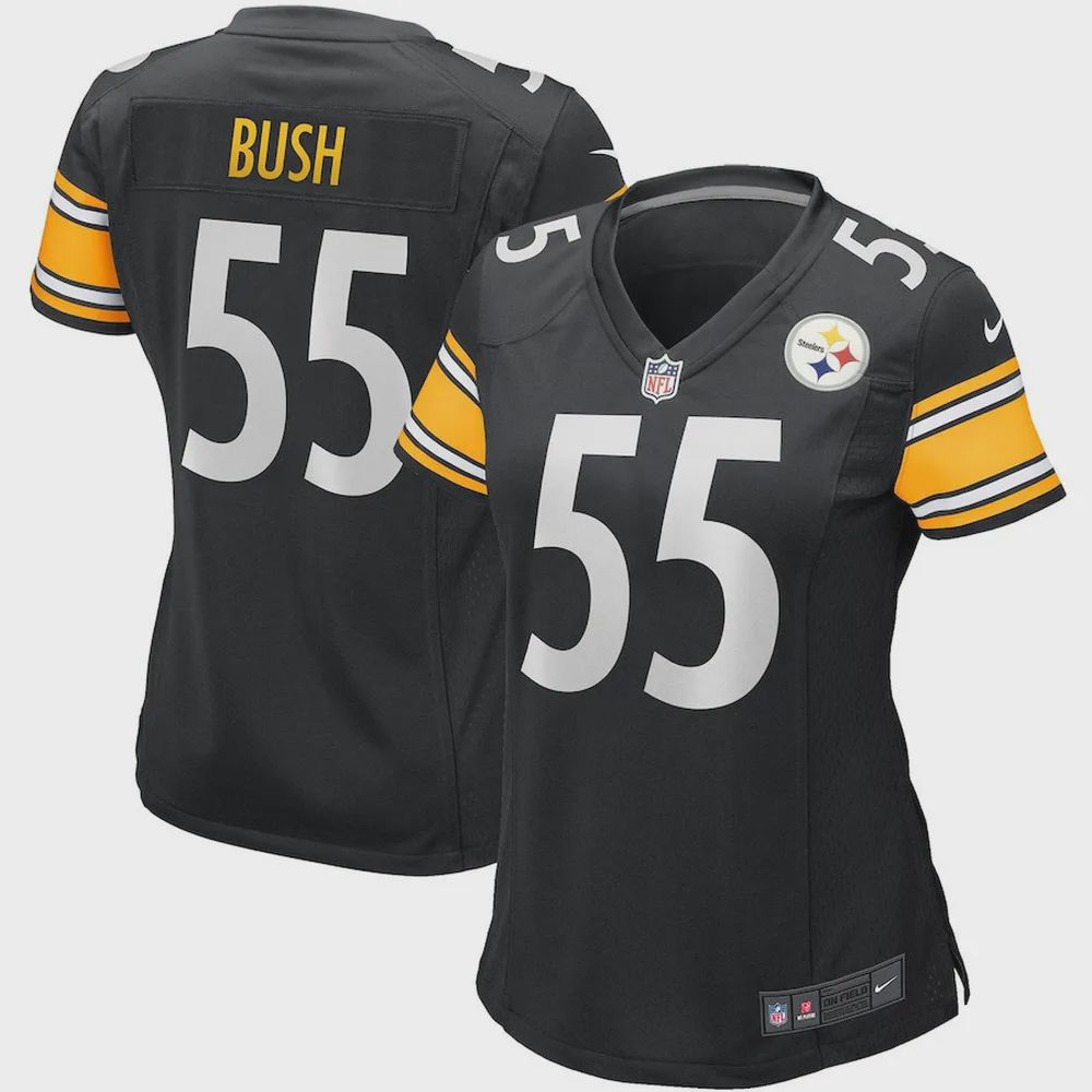 Devin Bush 55 Pittsburgh Steelers Women’s Game Jersey – Black