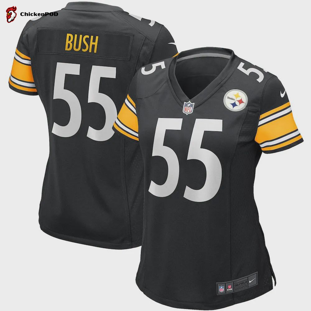 Devin Bush 55 Pittsburgh Steelers YOUTH Game Jersey – Black