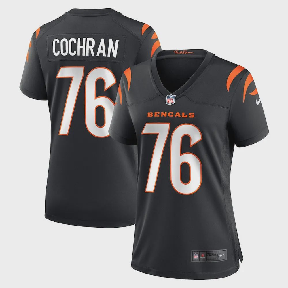 Devin Cochran 76 Cincinnati Bengals Women’s Game Jersey – Black