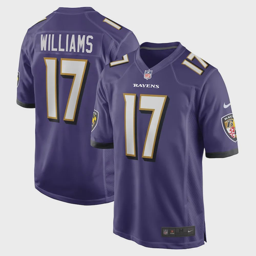 Devon Williams Baltimore Ravens Player Game Jersey – Purple