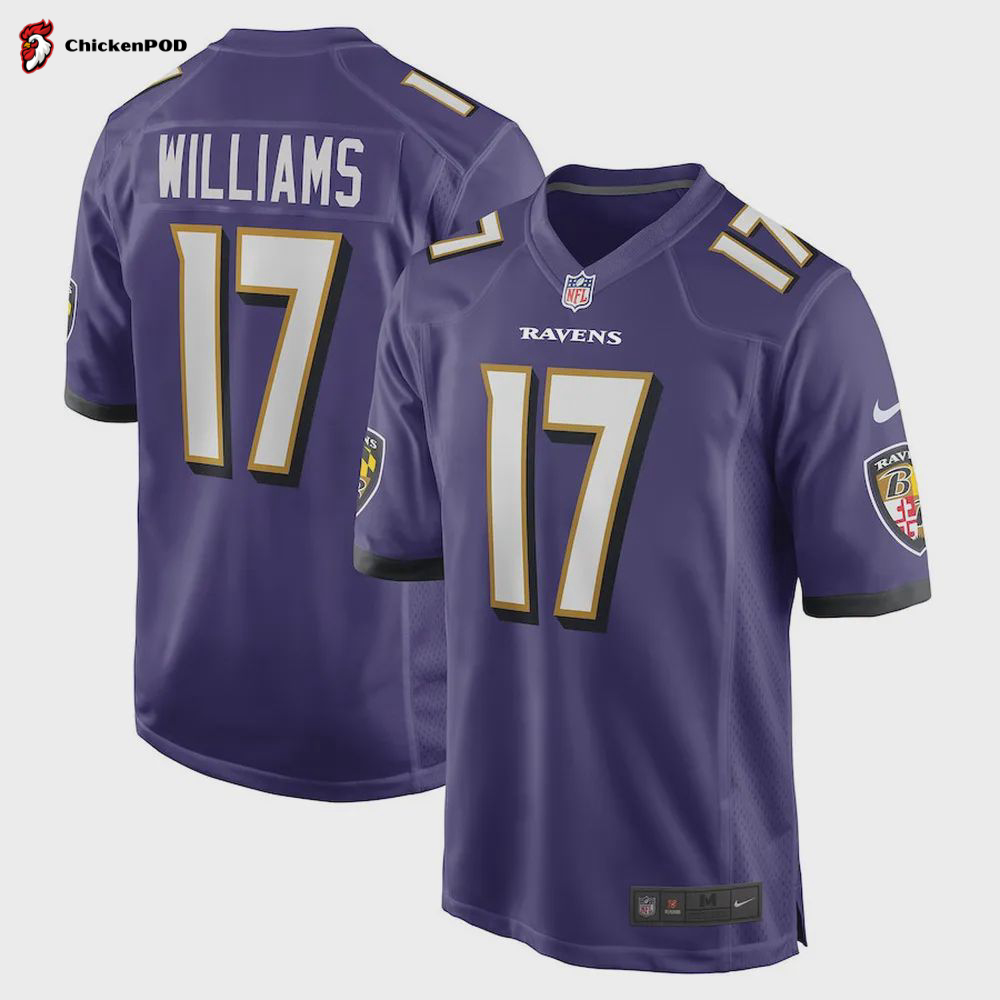 Devon Williams Baltimore Ravens Player Game Jersey – Purple