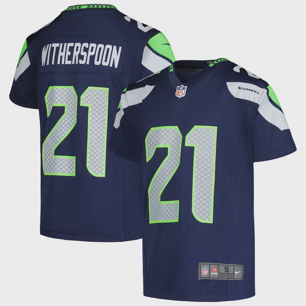 Devon Witherspoon 21 Seattle Seahawks YOUTH Game Jersey – College Navy