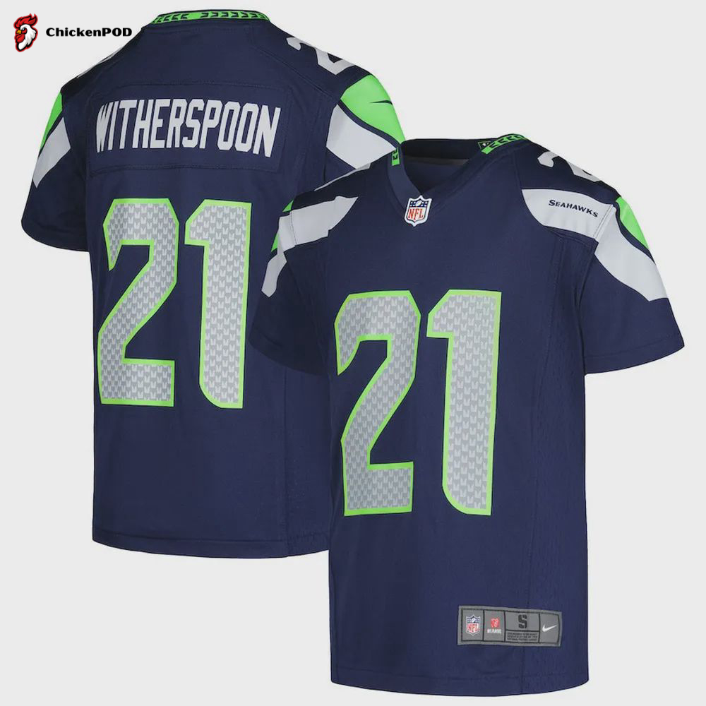 Devon Witherspoon Seattle 11 Seahawks 2023 NFL Draft Game Jersey – College Navy