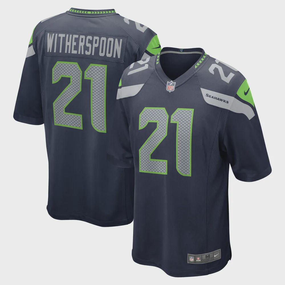 Devon Witherspoon Seattle 11 Seahawks 2023 NFL Draft Game Jersey – College Navy