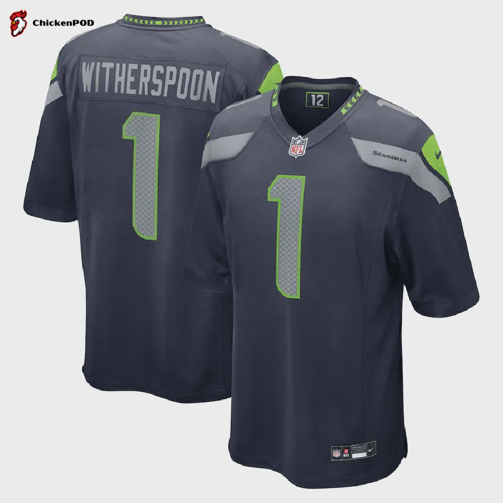 Devon Witherspoon Seattle 11 Seahawks 2023 NFL Draft Game Jersey – College Navy