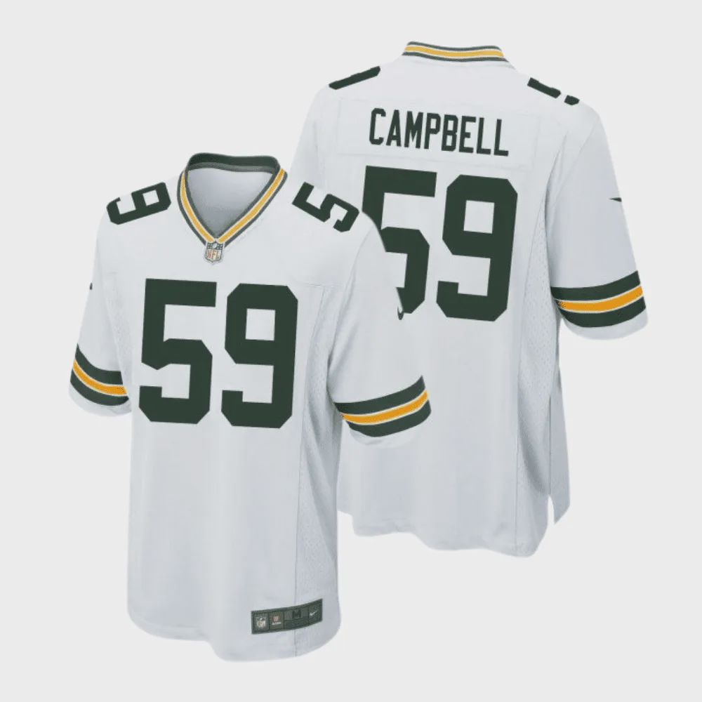 De’Vondre Campbell 59 Green Bay Packers Men Away Game Jersey – White