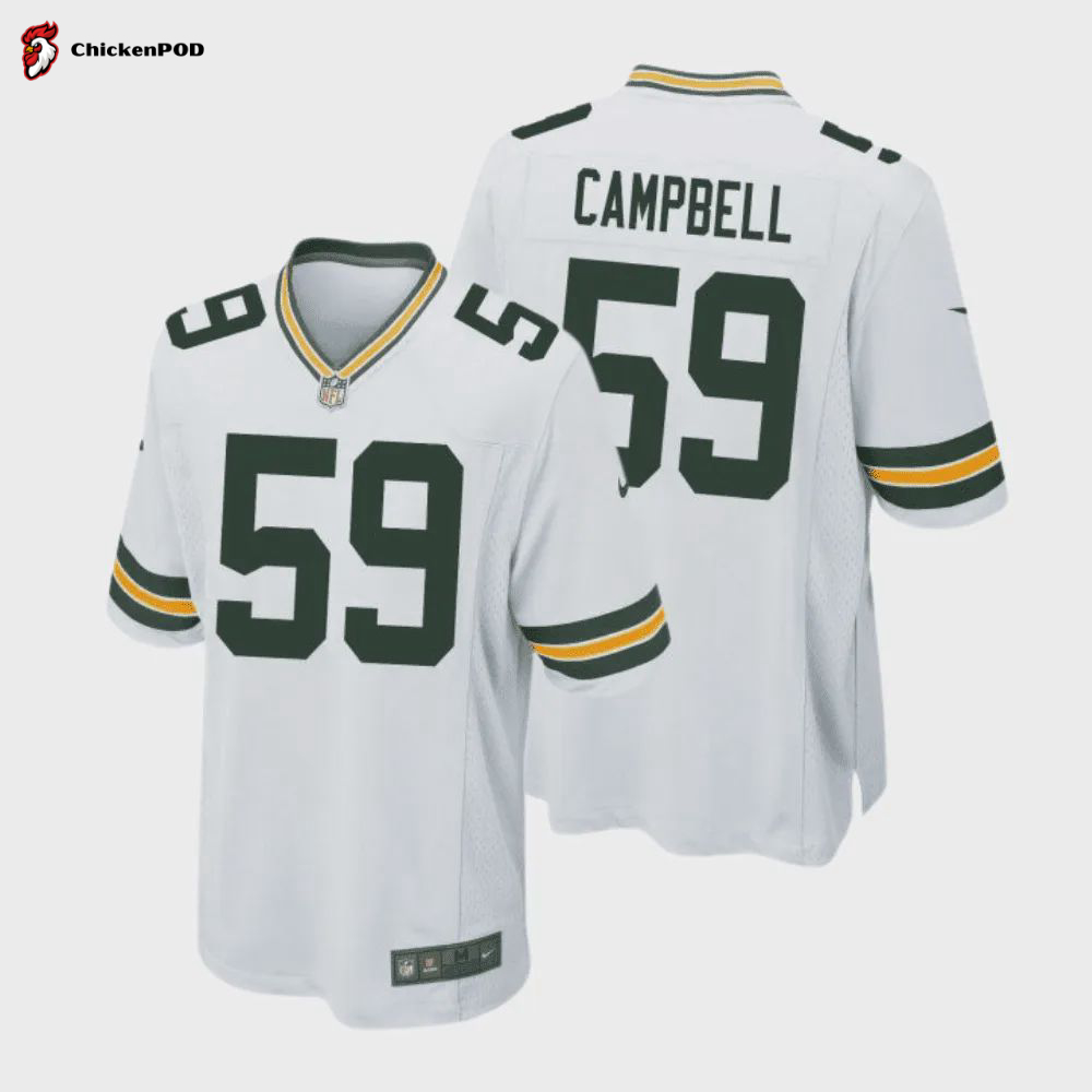 De’Vondre Campbell 59 Green Bay Packers Men Away Game Jersey – White