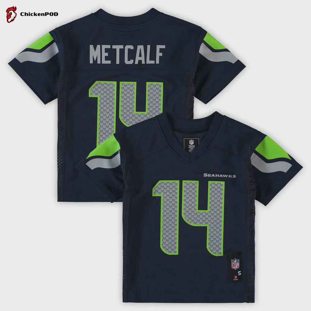 DK Metcalf 14 Seattle Seahawks Atmosphere Fashion Game Jersey – Gray