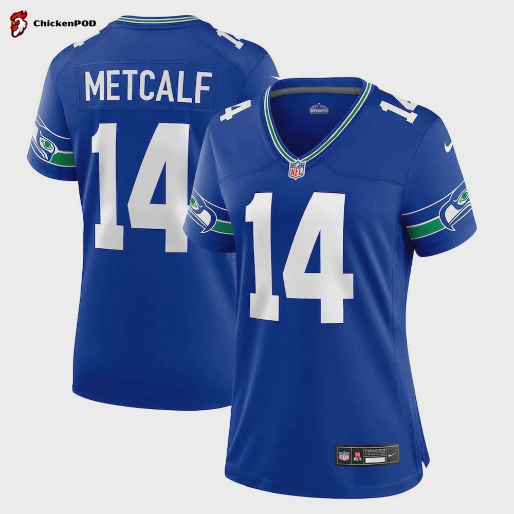 DK Metcalf 14 Seattle Seahawks Atmosphere Fashion Game Jersey – Gray