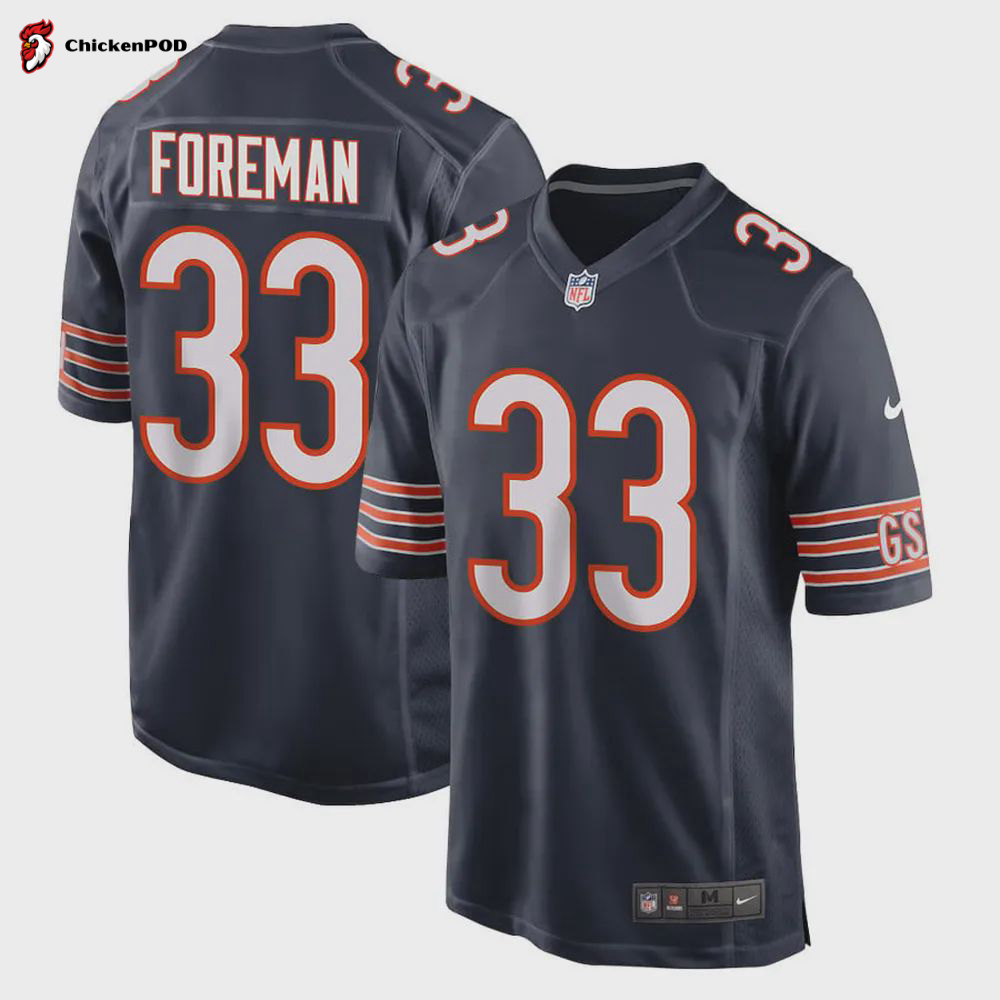 D’onta Foreman 33 Chicago Bears Youth Alternate Game Jersey – Orange