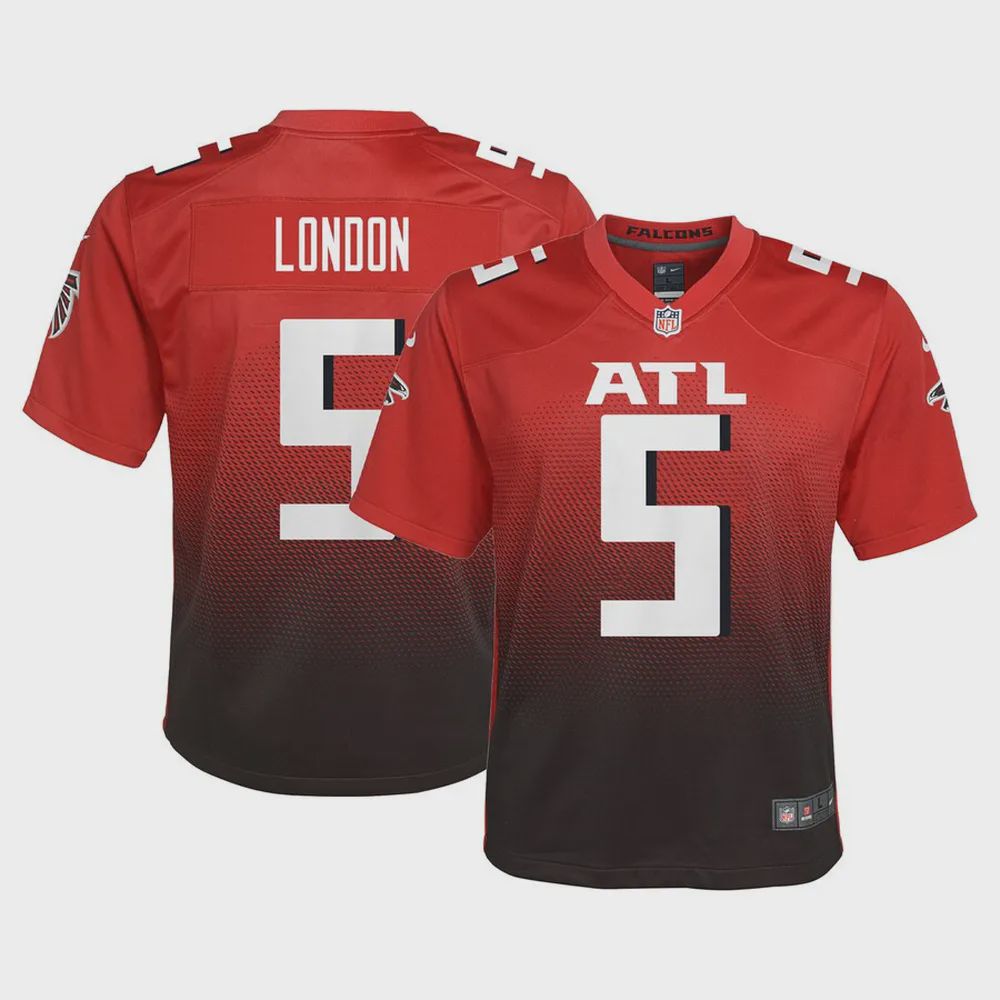 Drake London 5 Atlanta Falcons Youth Game Jersey – Red