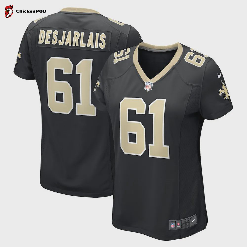 Drew Desjarlais New Orleans Saints Women’s Game Player Jersey – Black