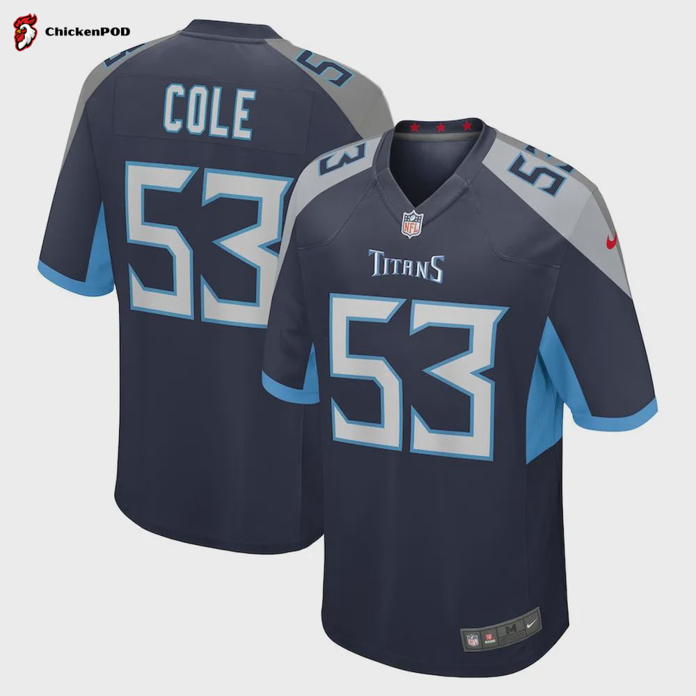 Dylan Cole Tennessee Titans Women’s Game Player Jersey – Navy