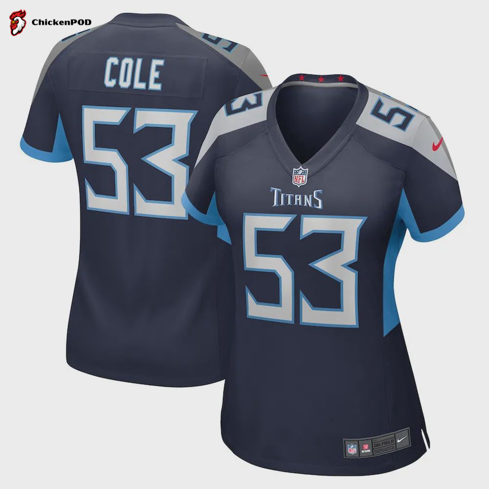 Dylan Cole Tennessee Titans Women’s Game Player Jersey – Navy