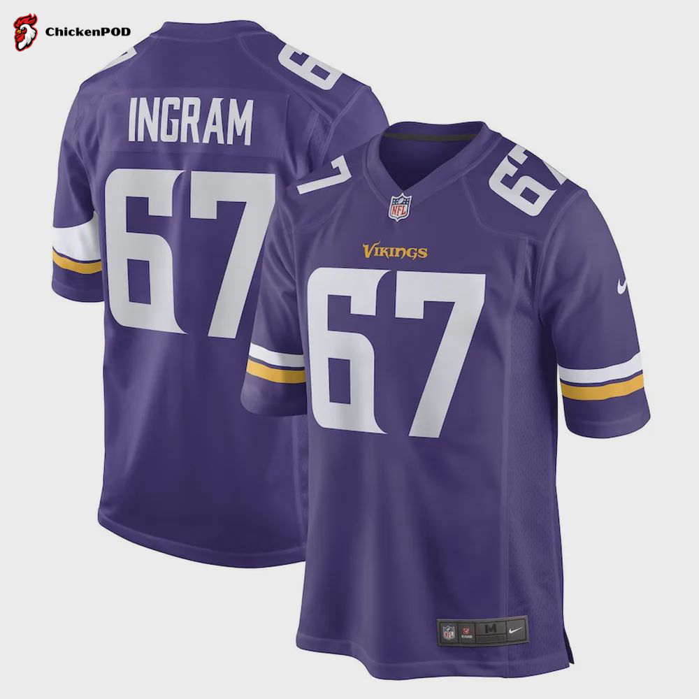 Ed Ingram Minnesota Vikings Women’s Game Player Jersey – Purple