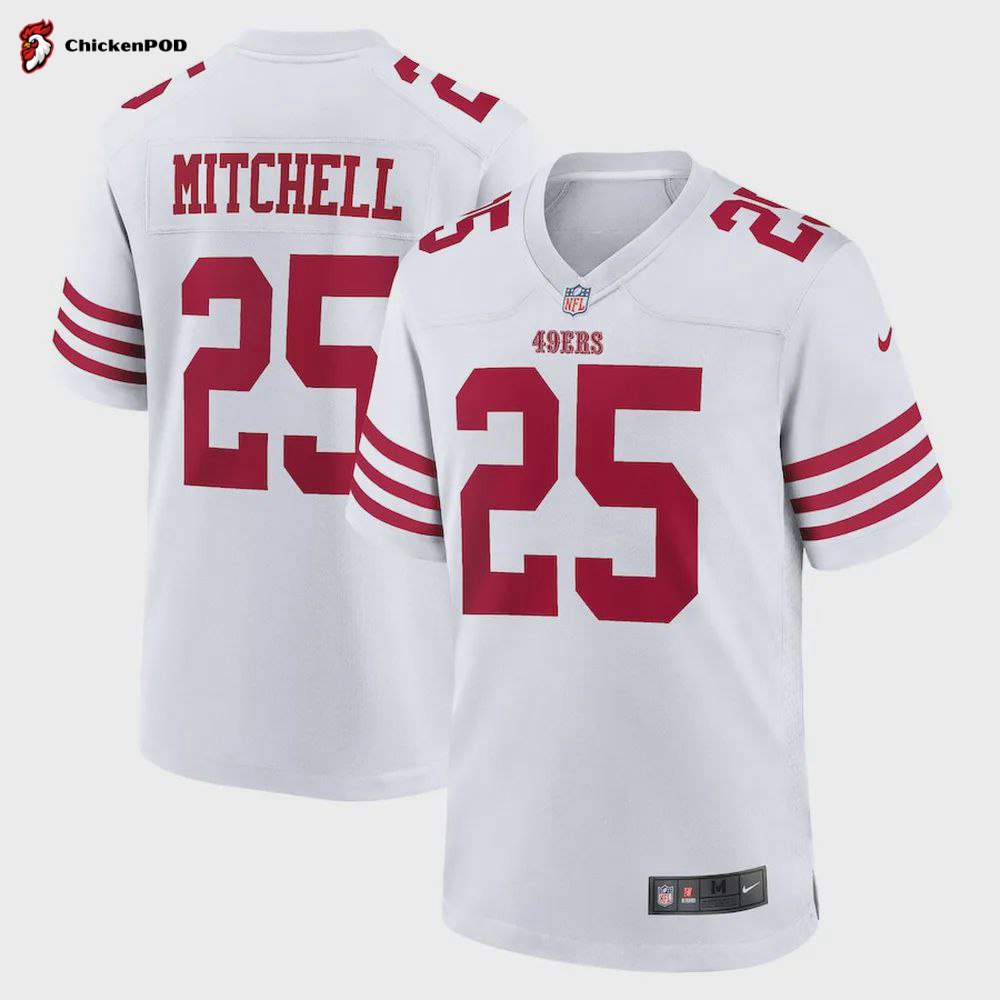 Elijah Mitchell 25 San Francisco 49ers Women’s Alternate Team Game Jersey – Scarlet