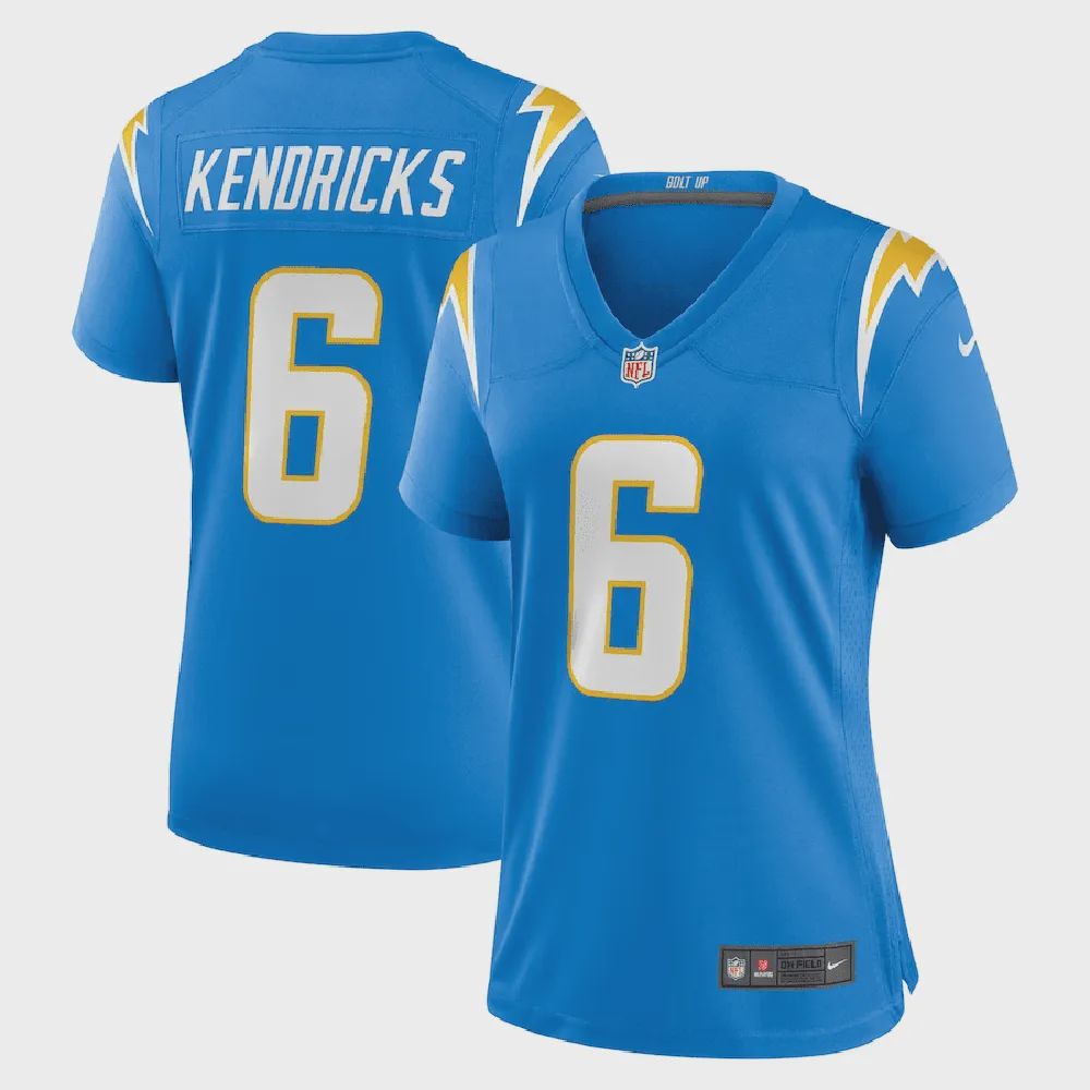 Eric Kendricks 6 Los Angeles Chargers Women Game Jersey – Powder Blue