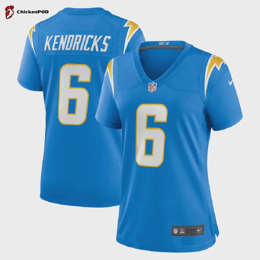 Eric Kendricks 6 Los Angeles Chargers Women Game Jersey – Powder Blue