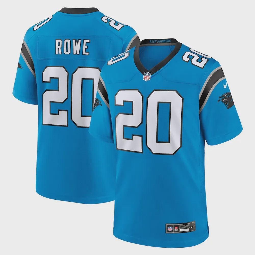 Eric Rowe 20 Carolina Panthers Men’s Alternate Game Jersey – Blue