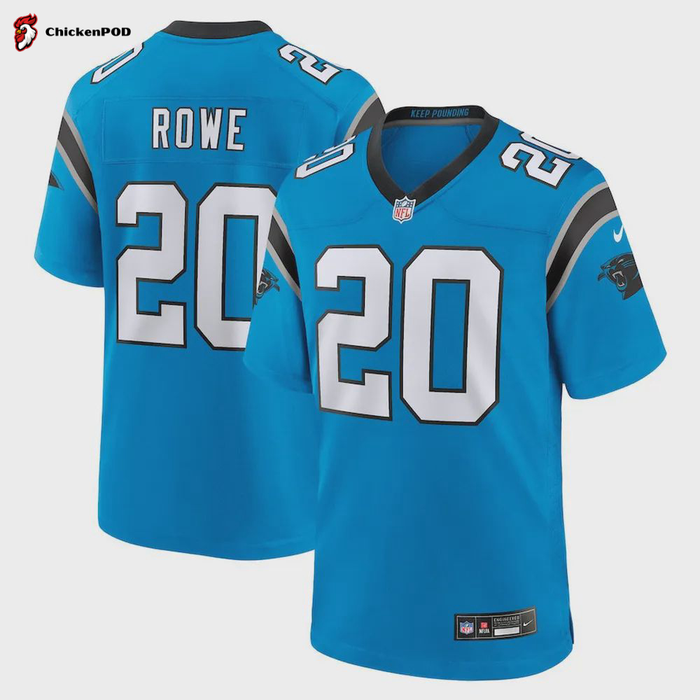 Eric Rowe 20 Carolina Panthers Men’s Alternate Game Jersey – Blue