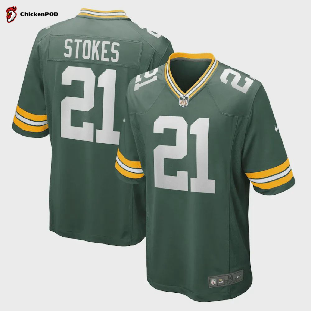 Eric Stokes 21 Green Bay Packers Game Jersey – Green