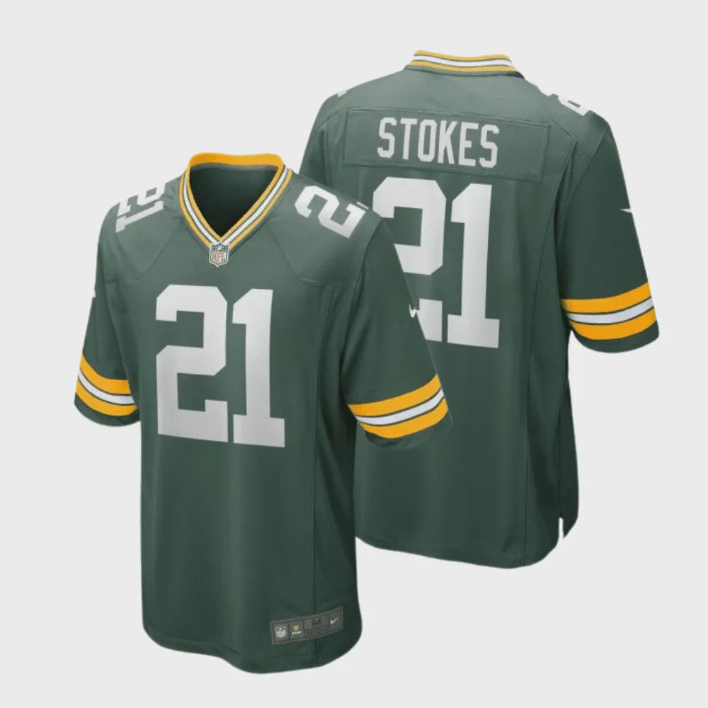 Eric Stokes 21 Green Bay Packers Men Home Game Jersey – Green