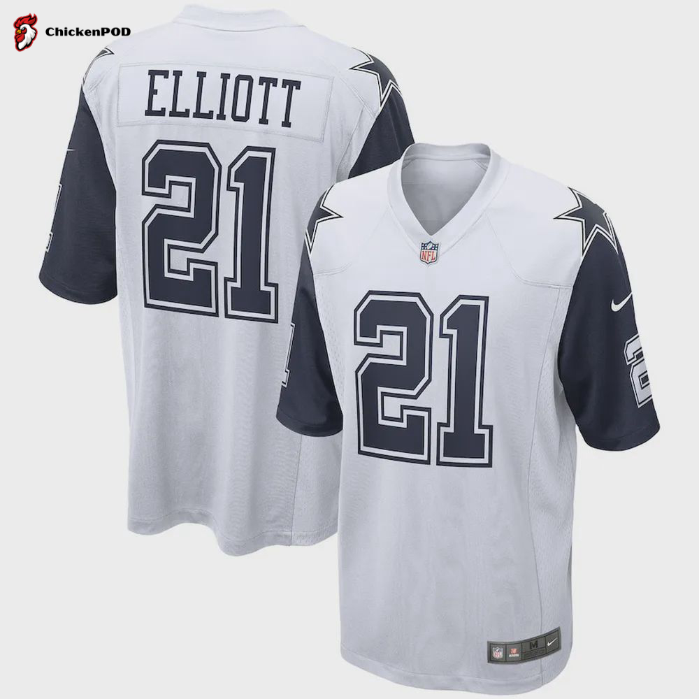 Ezekiel Elliott 21 Dallas Cowboys Girls Youth Team Game Jersey – Navy