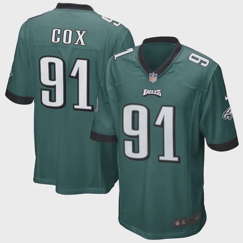 Fletcher Cox 91 Philadelphia Eagles Game Jersey – Midnight Green