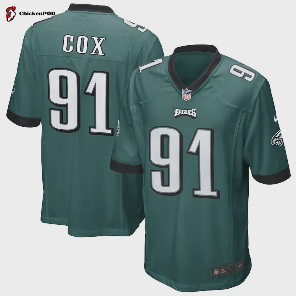 Fletcher Cox 91 Philadelphia Eagles Game Jersey – Midnight Green