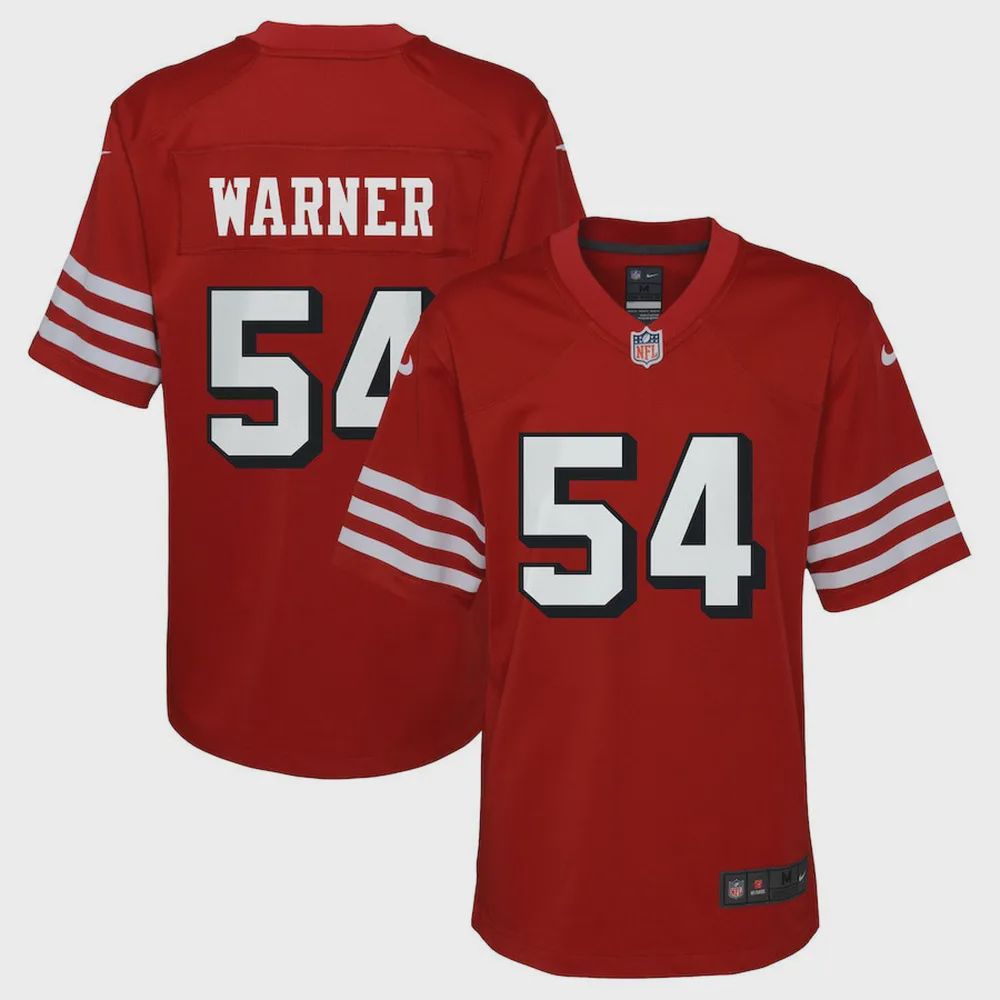 Fred Warner 54 San Francisco 49ers Youth Alternate Game Jersey – Scarlet