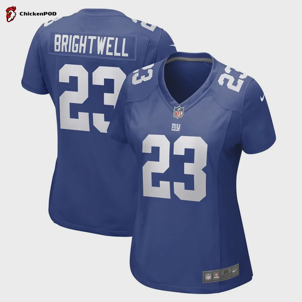 Gary Brightwell New York Giants Women’s Team Game Player Jersey – Royal