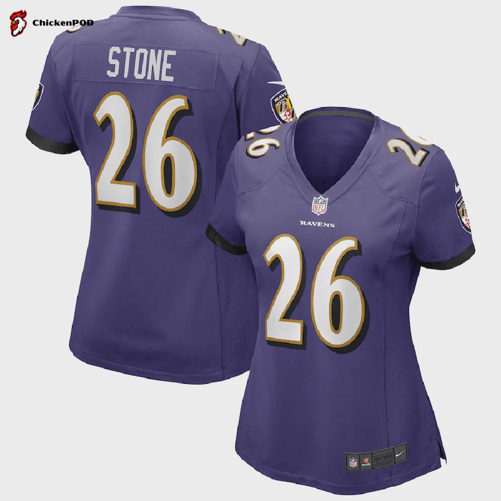 Geno Stone Baltimore Ravens Women’s Game Jersey – Purple