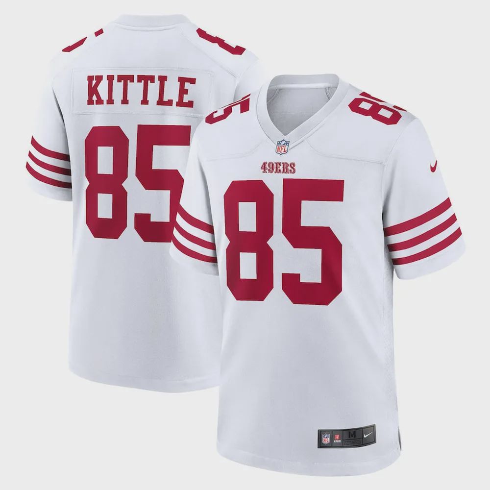 George Kittle 85 San Francisco 49ers Team Game Jersey – White