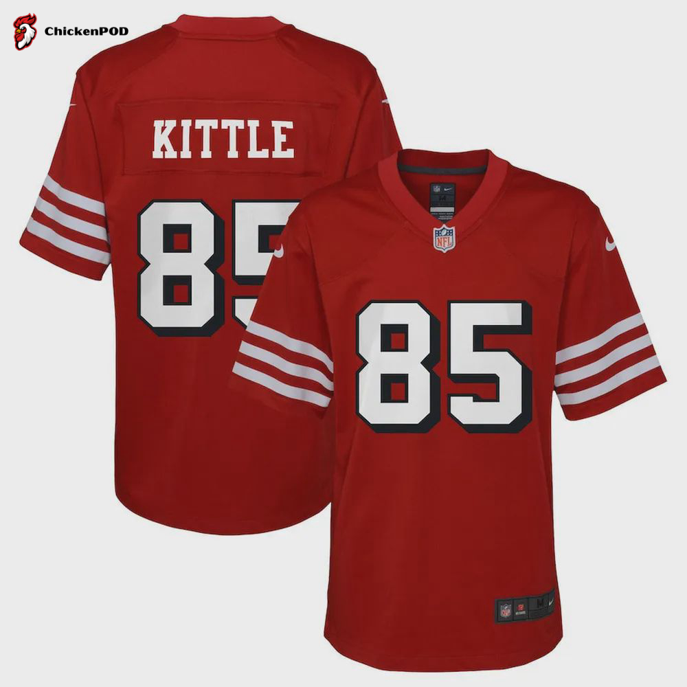 George Kittle 85 San Francisco 49ers Women’s Atmosphere Fashion Game Jersey – Gray