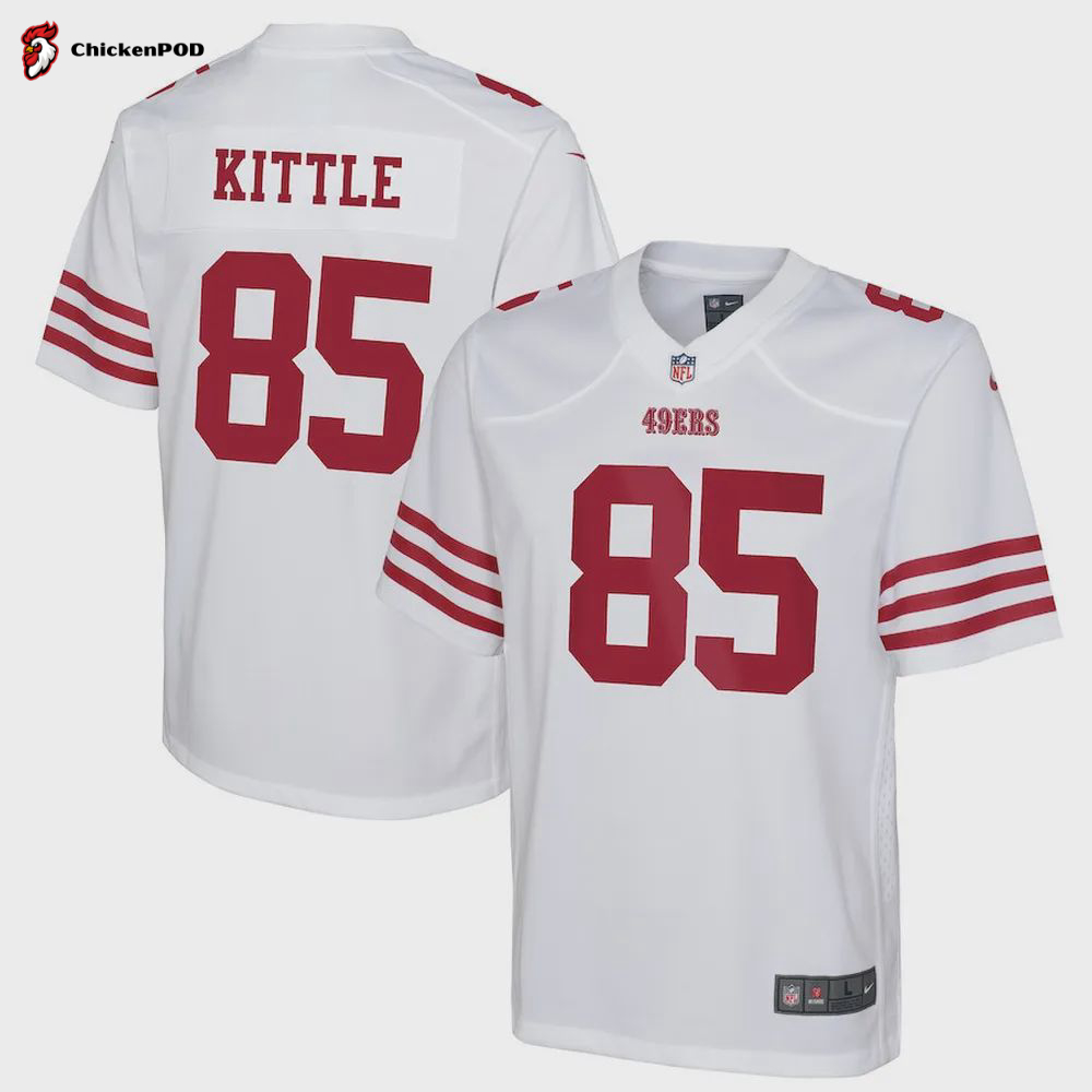 George Kittle 85 San Francisco 49ers Youth Game Jersey – Scarlet