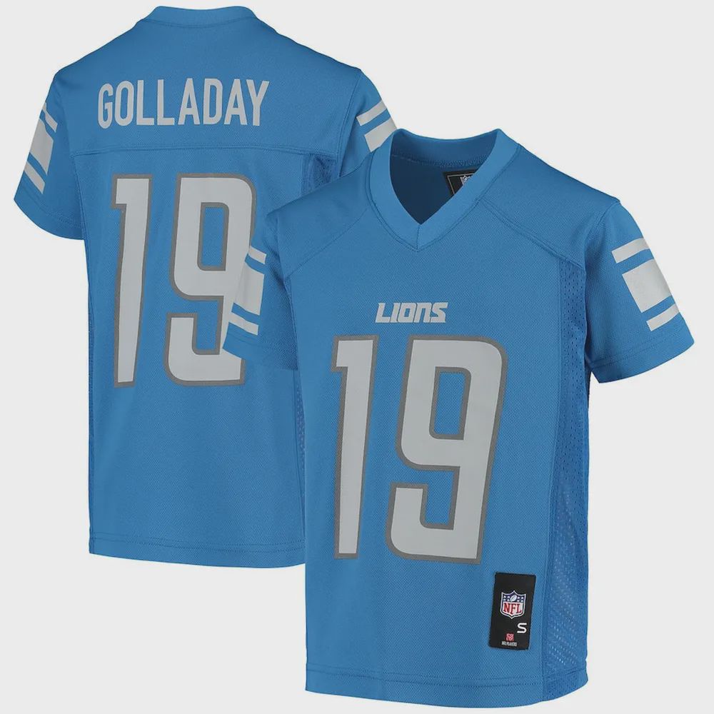 Golladay Blue 19 Detroit Lions YOUTH Game Jersey – Blue